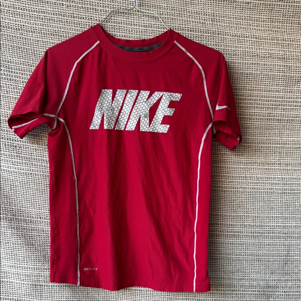 Nike Red Short Sleeve Kids Tee